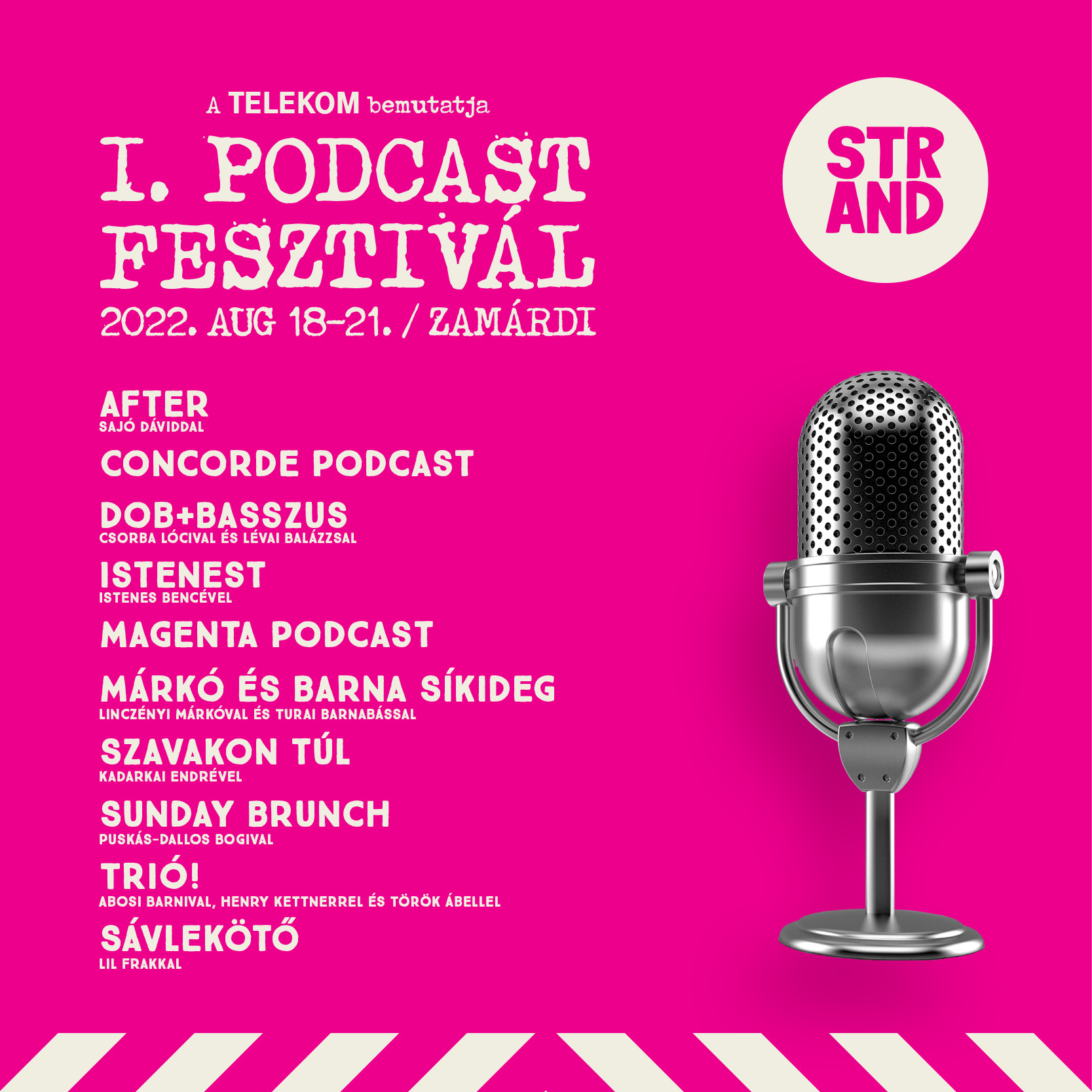 A Telekom bemutatja: Az első Podcast Fesztivál Zamárdiban a STRANDon!
