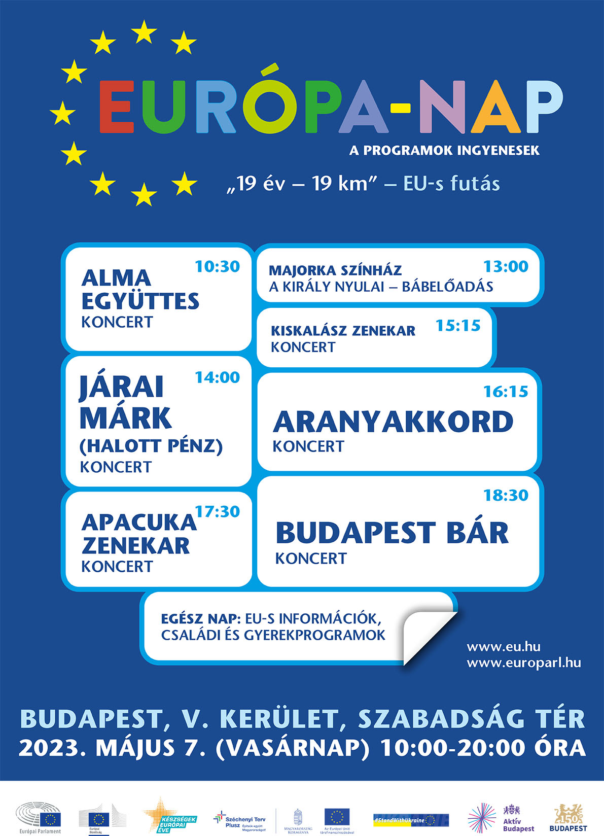 Íme minden információ a május 7-i Európa-napi fesztiválról és futóversenyről!