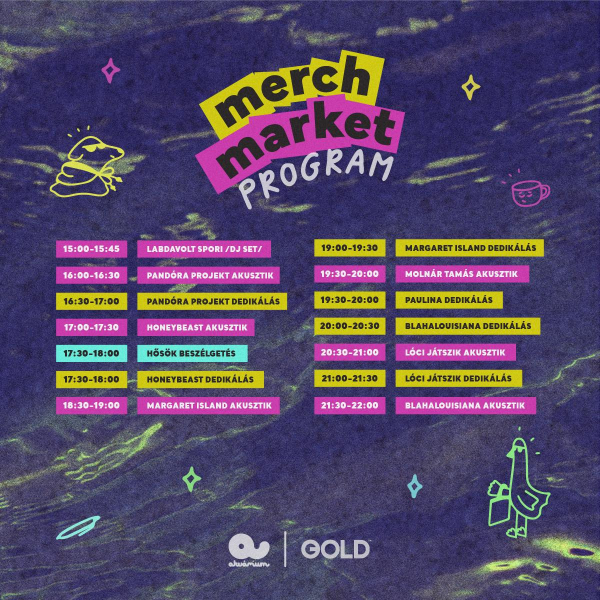 Itt a Merch Market programja: akusztikus koncertek, dedikálás és pódiumbeszélgetés is várja a résztvevőket