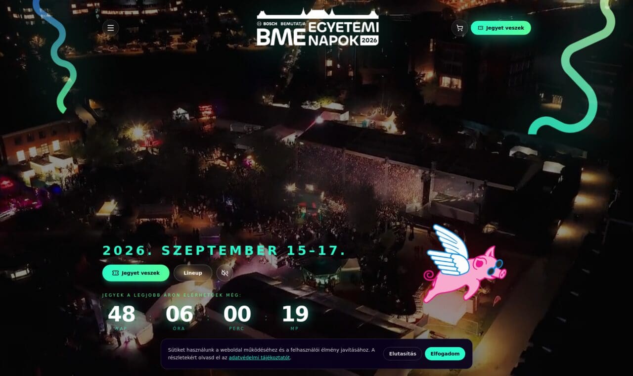 BME Egyetemi Napok 2026: DESH, KKevin, BSW és Sisi három napon át