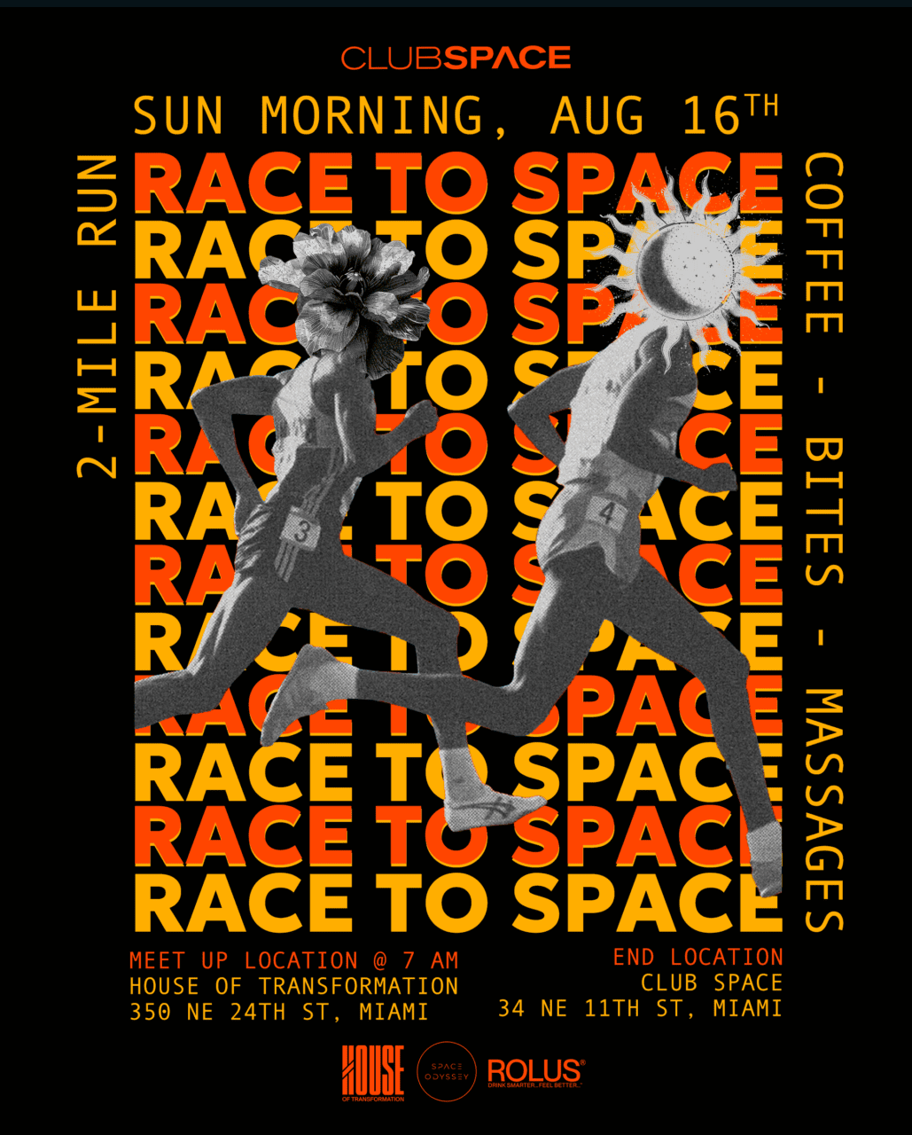 Race to Space Miami party - Race to Space Miami party – Miami új partyőrülete: Race to Space – futás, edzés és roo